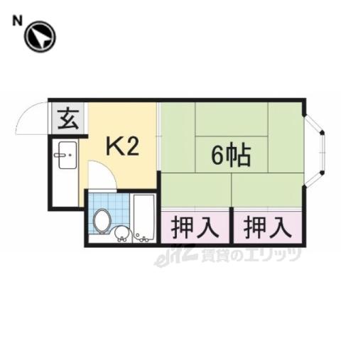 CLEAR HOSHIGAOKAⅡ(1K/3階)の間取り写真