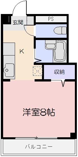 めぞんリベルテI(1K/3階)の間取り写真