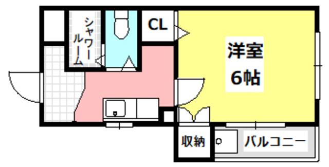 すみれハイツ(1K/1階)の間取り写真