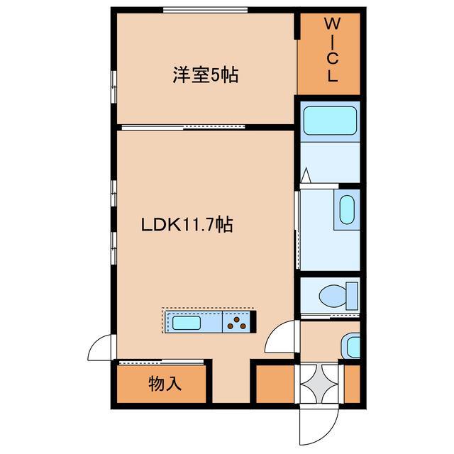 ノルフィーノ・フォーチュン(1LDK/2階)の間取り写真