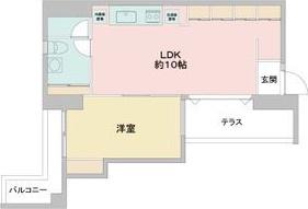 アーバンフラッツ湊町(1LDK/5階)の間取り写真