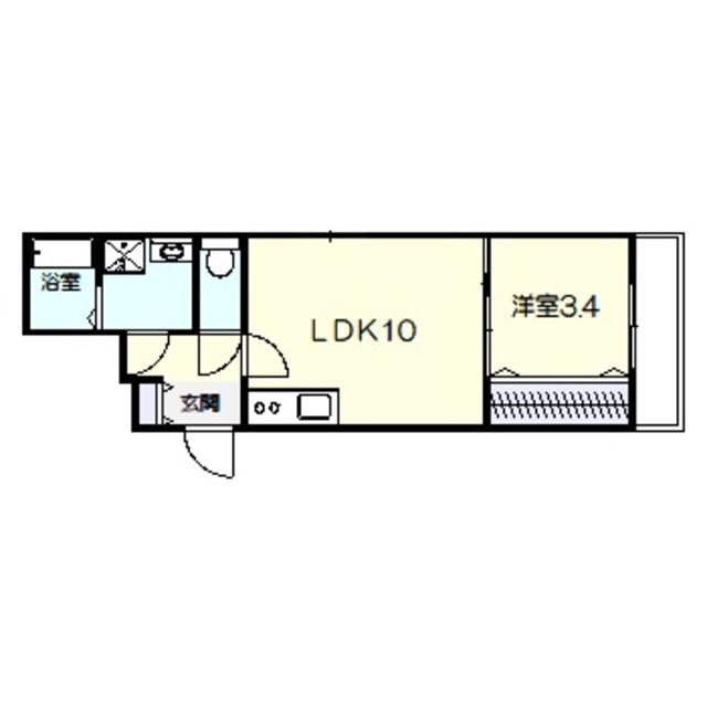 FSTYLE浜寺石津町西3号館(1LDK/2階)の間取り写真