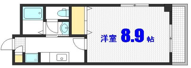 みかげマンション(1K/4階)の間取り写真