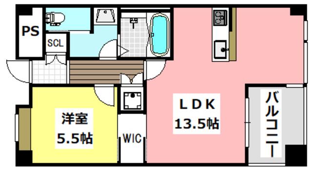 CASABONITA(1LDK/1階)の間取り写真