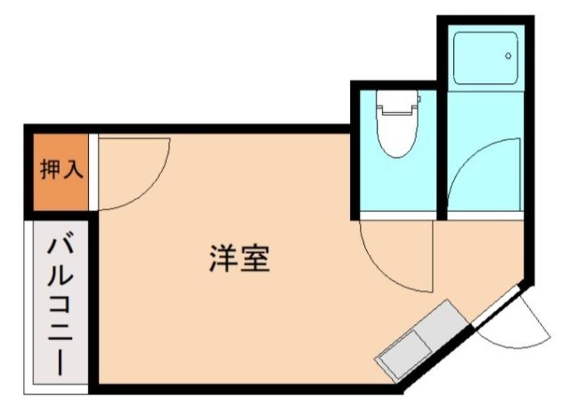 カンステレイションII(ワンルーム/1階)の間取り写真