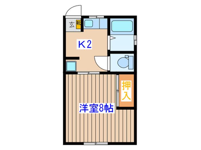 コーポ千葉(1K/1階)の間取り写真