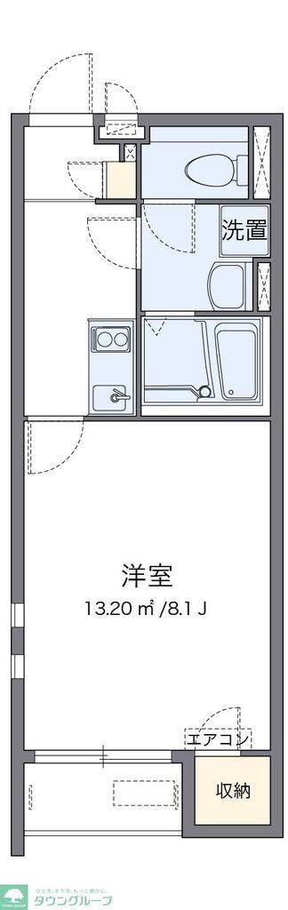 クレイノすずらん(1K/2階)の間取り写真