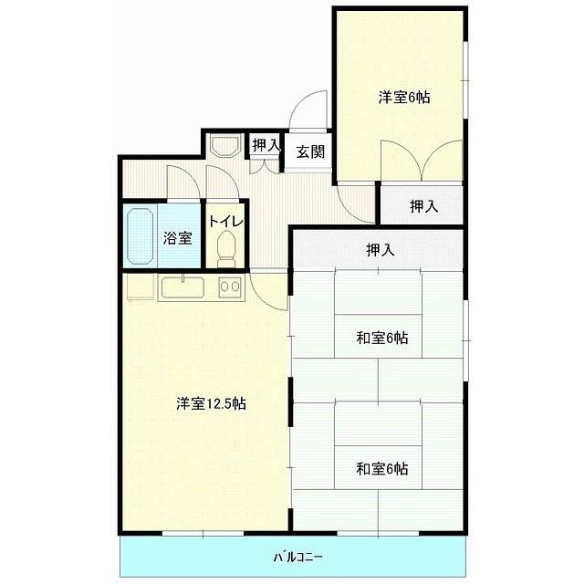 フォレストヒルズ南郷(3LDK/1階)の間取り写真