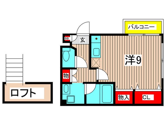 アルトポンテ(ワンルーム/3階)の間取り写真