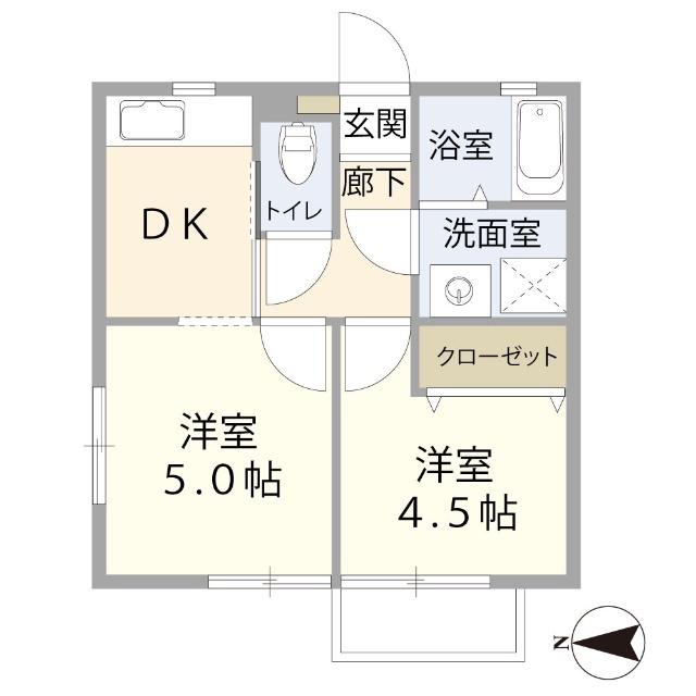 フラッシュ富士宮(2K/3階)の間取り写真