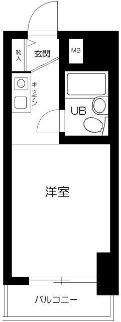 スカイコート下高井戸(ワンルーム/7階)の間取り写真