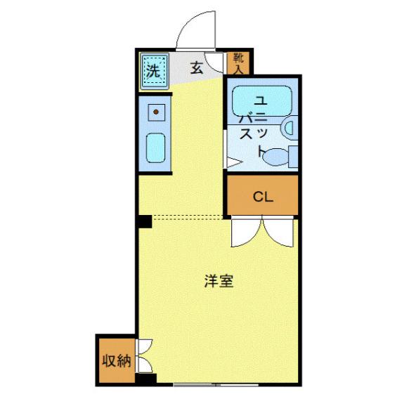 コンフォートマンション北戸田(ワンルーム/2階)の間取り写真