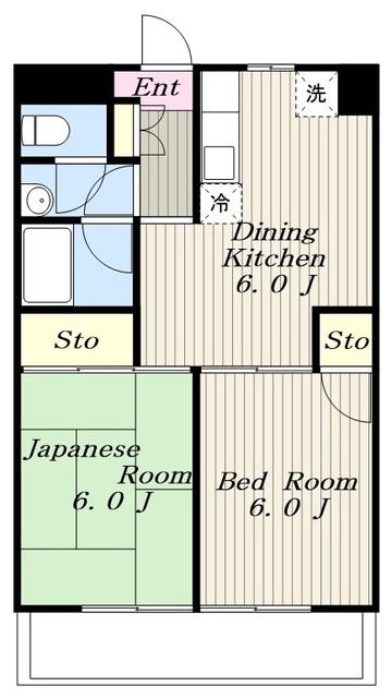 グレース大蔵(2DK/2階)の間取り写真