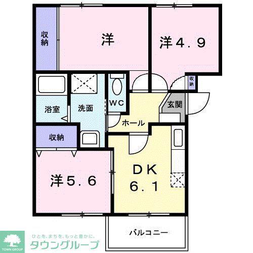 エンパス(3DK/3階)の間取り写真