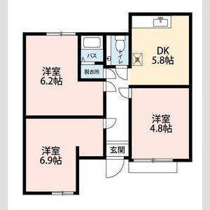 K2 RESIDENZA(3DK/4階)の間取り写真