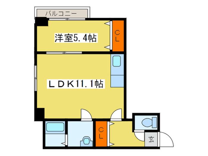 MANZANA TOYOHIRA(1LDK/3階)の間取り写真