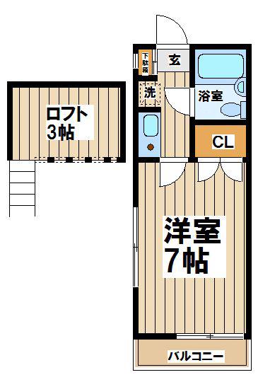六月-ムツキ-(1K/2階)の間取り写真