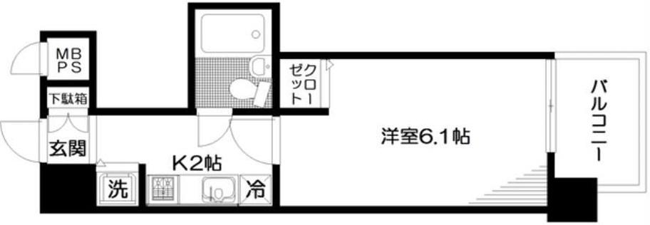 日神パレステージ三田(1K/9階)の間取り写真