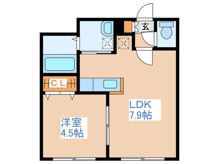 フェアリー(1LDK/2階)の間取り写真