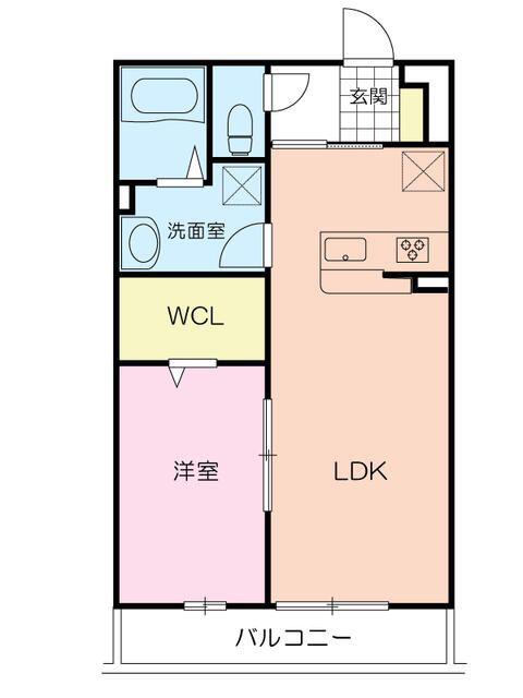 京成松戸線 上本郷駅 徒歩12分 3階建 築12年(1LDK/1階)の間取り写真
