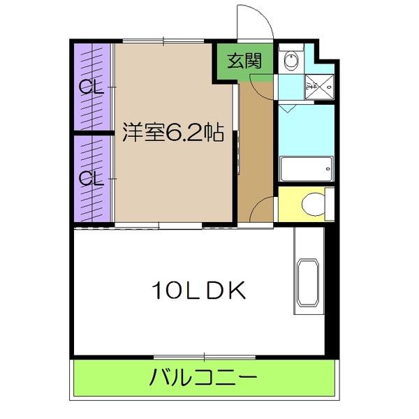 マリベール天龍(1LDK/3階)の間取り写真