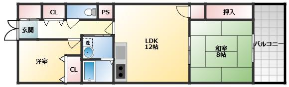 スミイチビル(3LDK/3階)の間取り写真