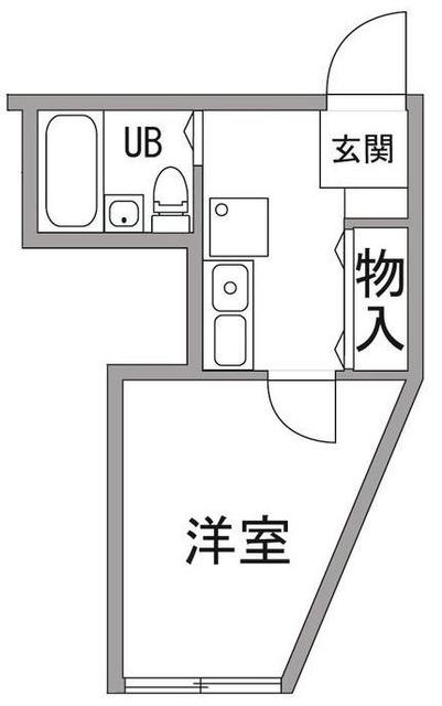 マウスゲートハウス(1K/1階)の間取り写真