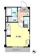 氷川台ヒルズ(ワンルーム/3階)の間取り写真