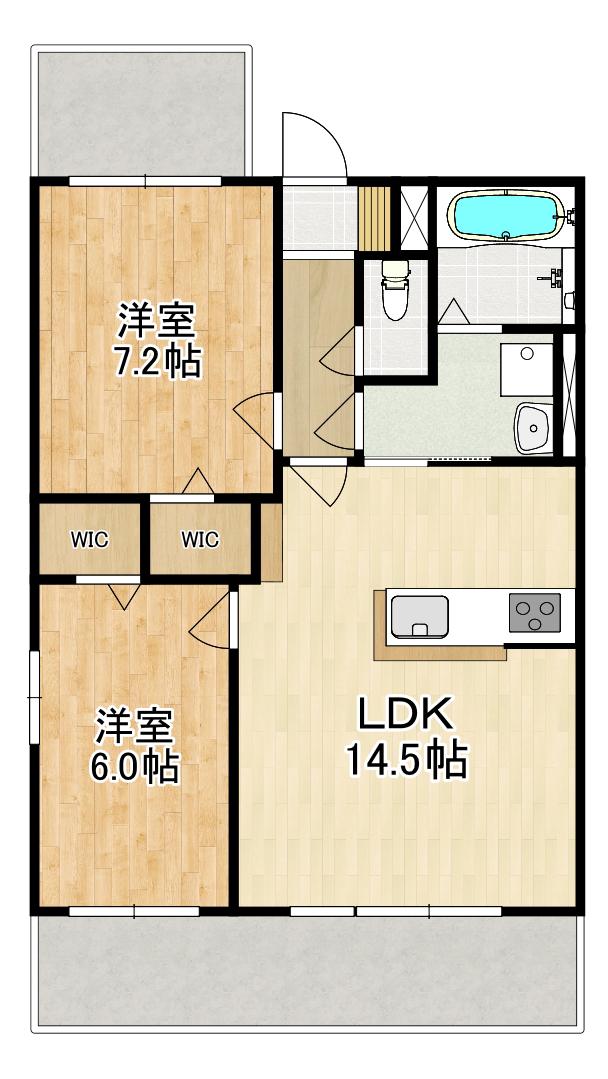 MODERN PALAZZO 文教(2LDK/5階)の間取り写真