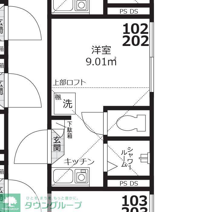 LUXST(ワンルーム/1階)の間取り写真