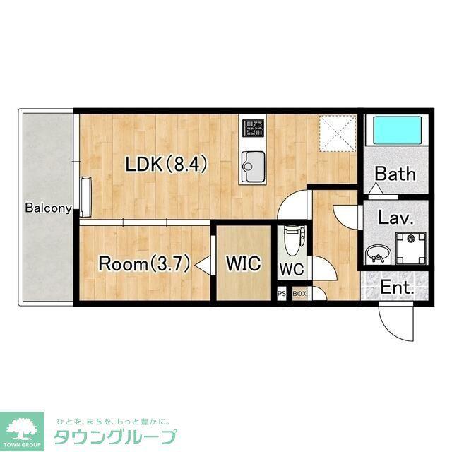 ジーメゾン青梅河辺町(1LDK/1階)の間取り写真