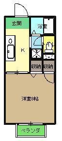 ディアス・イダ(1K/1階)の間取り写真