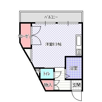 メゾンAKINAI香里(ワンルーム/2階)の間取り写真