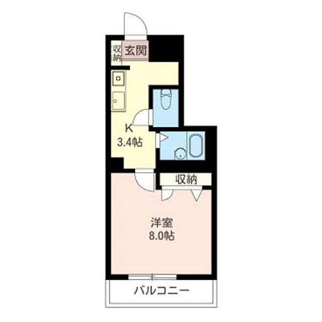 BIENA宮崎台(1K/3階)の間取り写真