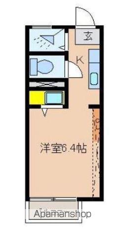 UTSUWA(ワンルーム/1階)の間取り写真