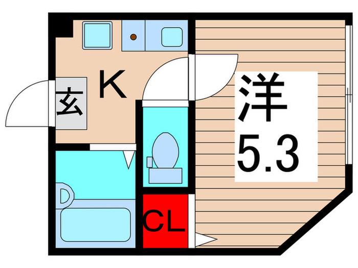 エスペリア梅田(1K/1階)の間取り写真