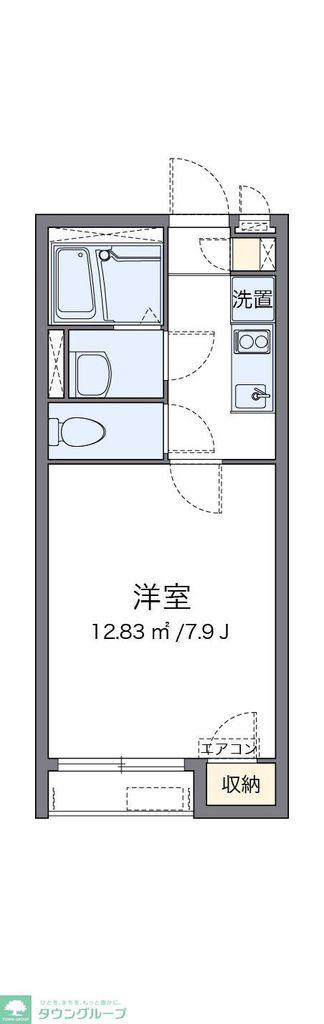 クレイノアザレア(1K/1階)の間取り写真