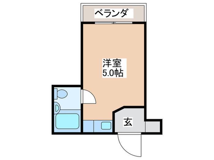 メゾン桃谷(ワンルーム/1階)の間取り写真