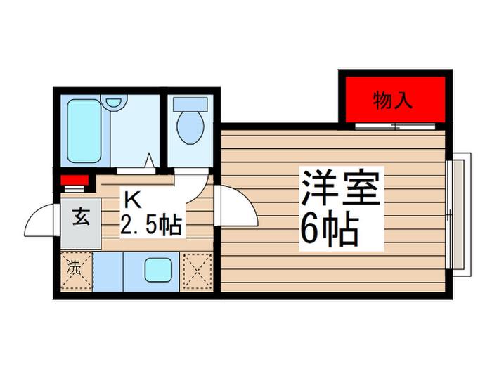 リエス蘇我(1K/2階)の間取り写真