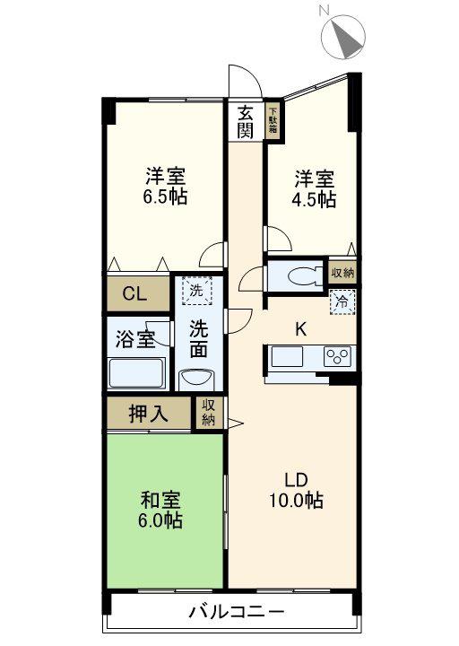 モアステージ戸塚(3LDK/2階)の間取り写真