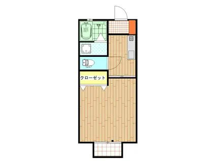 ガーデンハイツ弐番館(1K/1階)の間取り写真