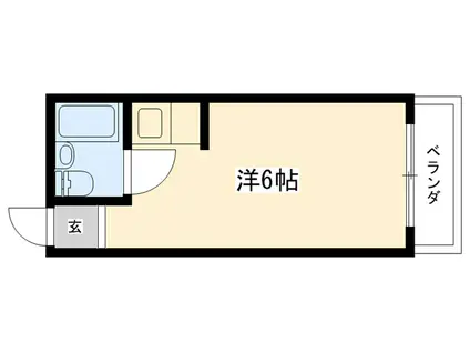 マンション寿(1K/3階)の間取り写真