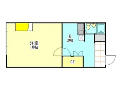 アーバンプラザ可知(1K/2階)の間取り写真