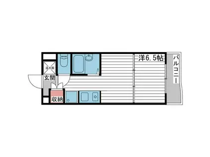 プリモローザM(1K/3階)の間取り写真