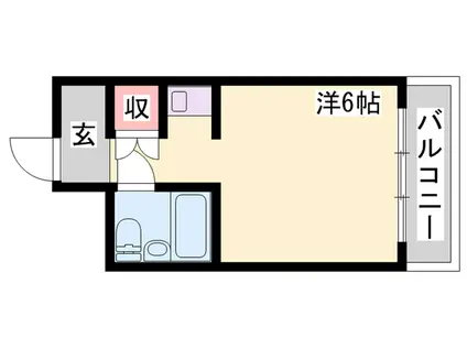 コスモプラザ三宮(ワンルーム/4階)の間取り写真