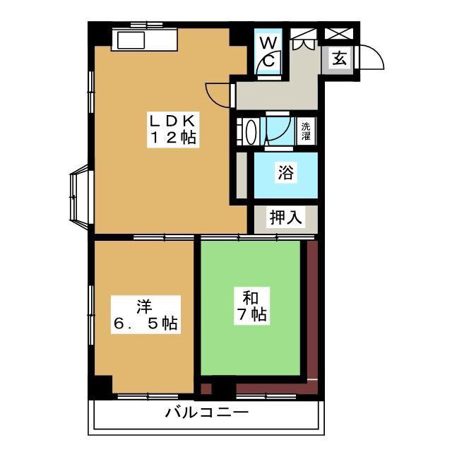 モリゼンマンション(2LDK/4階)の間取り写真