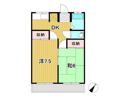 池の川マンション(2DK/2階)の間取り写真