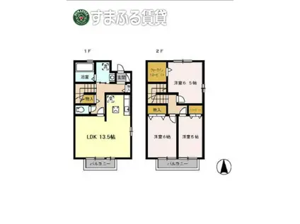 サン・アベニュー吉祥 A棟(3LDK/1階)の間取り写真