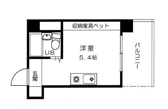 CALM西原(ワンルーム/6階)の間取り写真