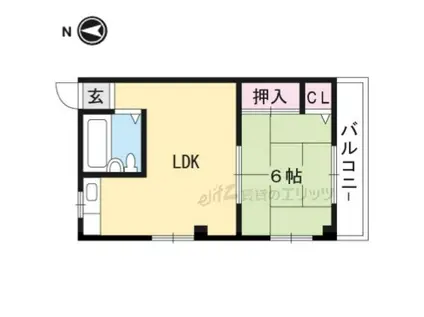 サンハイツいすゞ(1LDK/2階)の間取り写真